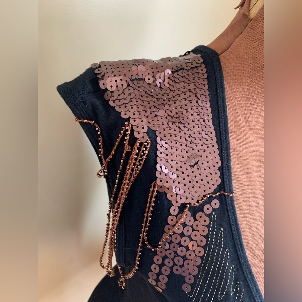 Alythea little black dress, sequins and fringe dress festival - Picture 3 of 10